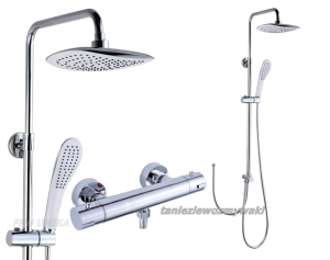 AQUALINE Bateria Natryskowa Prysznicowa Termostatyczna z Deszczownicą