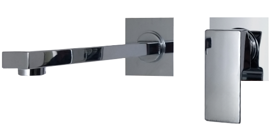 Bateria umywalkowa QATRO CHROM podtynkowa 