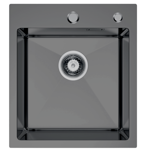 Zlewozmywak stalowy STEEL 4045 Czarny