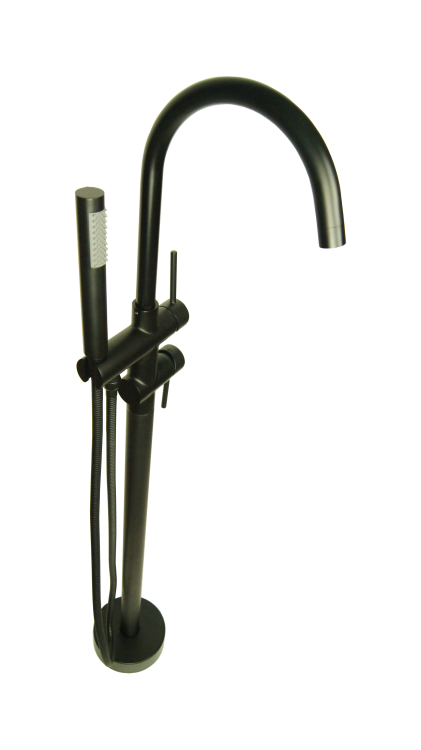 zestaw UNO BLACK bateria wannowa stojąca + nablatowa CZARNA