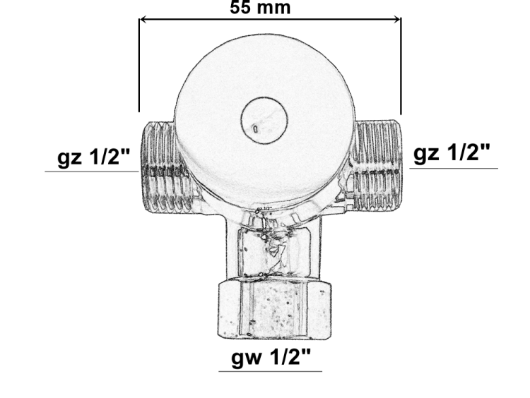 Mieszacz wody do baterii 1/2"