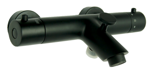 UNO BLACK termostatyczna bateria wannowa natryskowa prysznicowa CZARNA