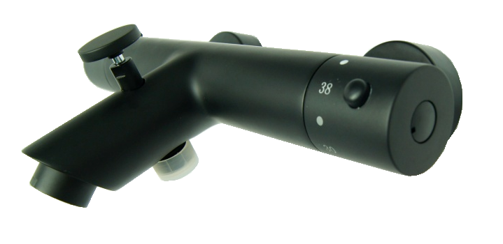 UNO BLACK termostatyczna bateria wannowa natryskowa prysznicowa CZARNA