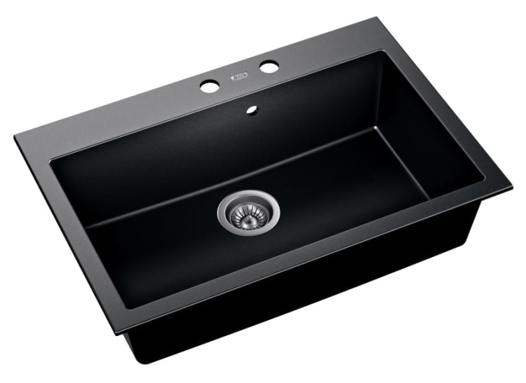 Zlewozmywak granitowy A-POINT 60 Czarny metalik (60)