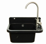 Komora gospodarcza VIGO czarna z baterią LUGA chrom