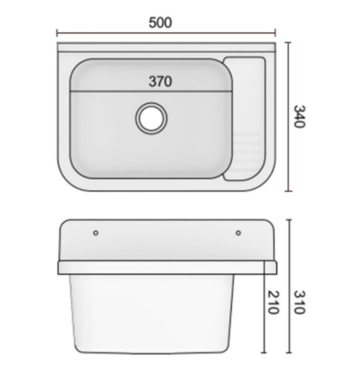 Komora gospodarcza VIGO szara z baterią LUGA chrom