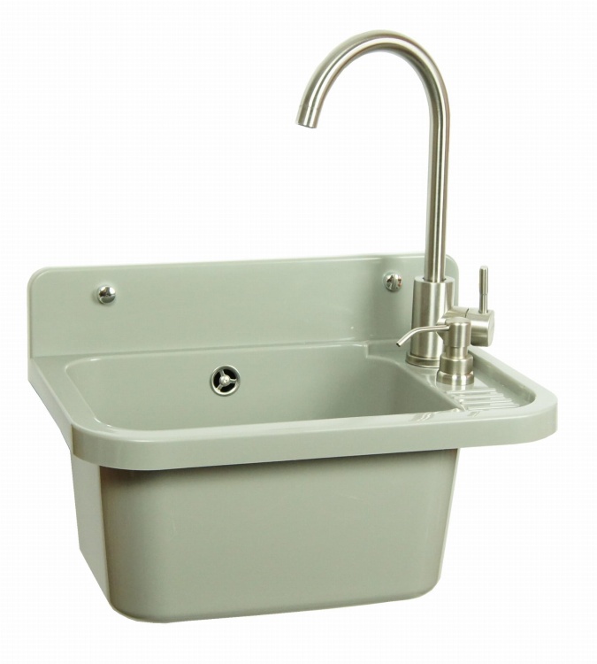 Komora gospodarcza VIGO szara z baterią LUGA i dozownikiem CHROM