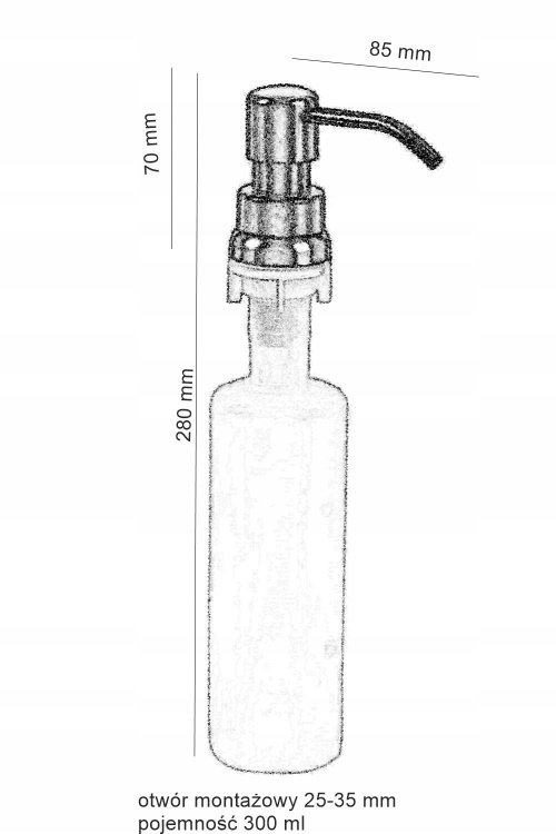 Komora gospodarcza VIGO biała z baterią LUGA i dozownikiem INOX