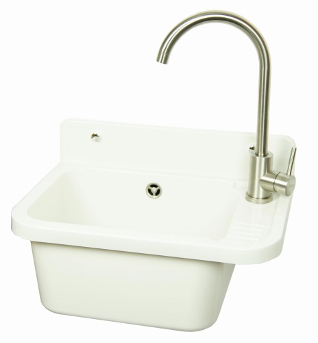 Komora gospodarcza VIGO biała z baterią LUGA chrom