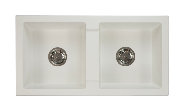 Zlewozmywak granitowy BORYS biały