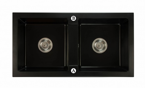 Zlewozmywak granitowy BORYS szary