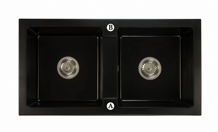 Zlewozmywak granitowy BORYS szary