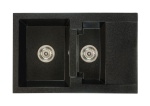 Zlewozmywak granitowy DORIS czarny nakrapiany