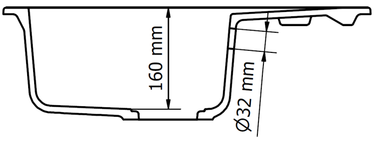 Zlewozmywak Granitowy COAST 25 szary z baterią szarą