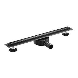 Odpływ liniowy brodzikowy prysznicowy SLIM 600 mm CZARNY