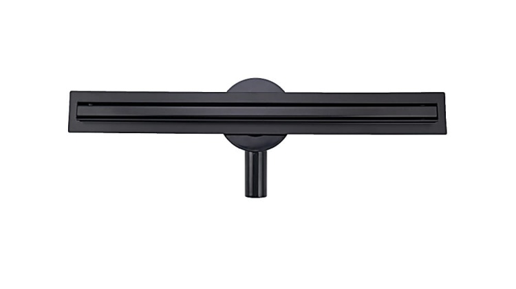 Odpływ liniowy brodzikowy prysznicowy SLIM 600 mm CZARNY