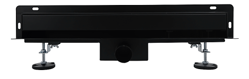 Odpływ liniowy brodzikowy prysznicowy Ścienny 700 mm CZARNY