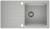 Zlewozmywak Granitowy LAGOON 160 szary z baterią chrom