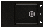 Zlewozmywak granitowy A-POINT 40 Czarno złoty (80)