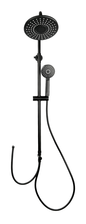 Uno 1.pngaUNO BLACK zestaw bateria prysznicowa natryskową z deszczownicą CZARNY