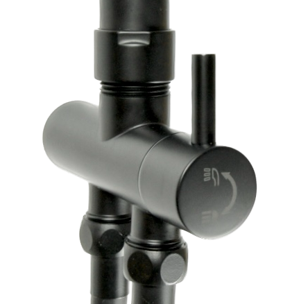 UNO BLACK zestaw bateria prysznicowa natryskową z deszczownicą CZARNY