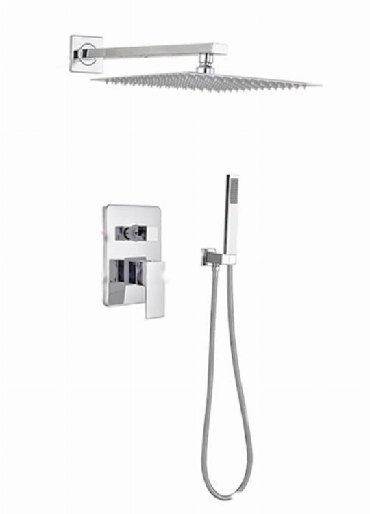 Bateria Natryskowa Prysznicowa QATRO Podtynkowa Deszczownicą 25 cm