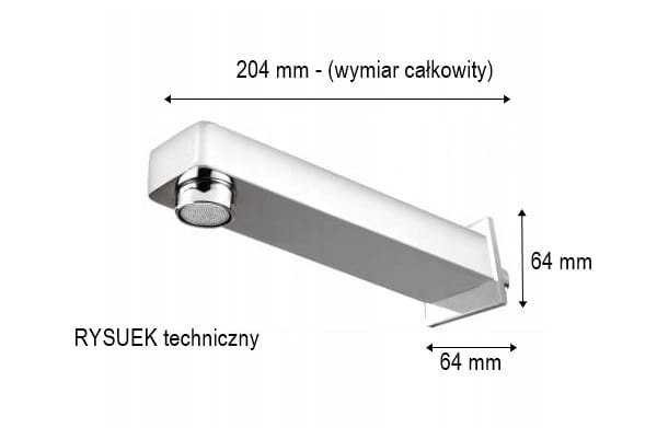 WYLEWKA podtynkowa wannowa CHROM