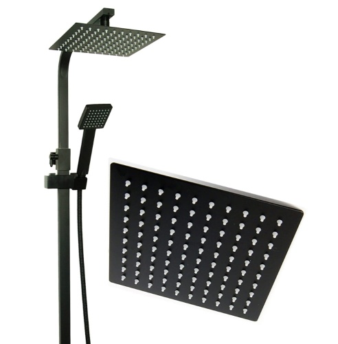 QUBUS Zestaw Natryskowy Prysznicowy z Deszczownicą CZARNY