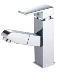 QATRO Bateria Umywalkowa z wyciąganą wylewką CHROM