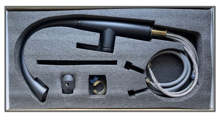 Komplet LIVIA czarna z wyciąganą słuchawką