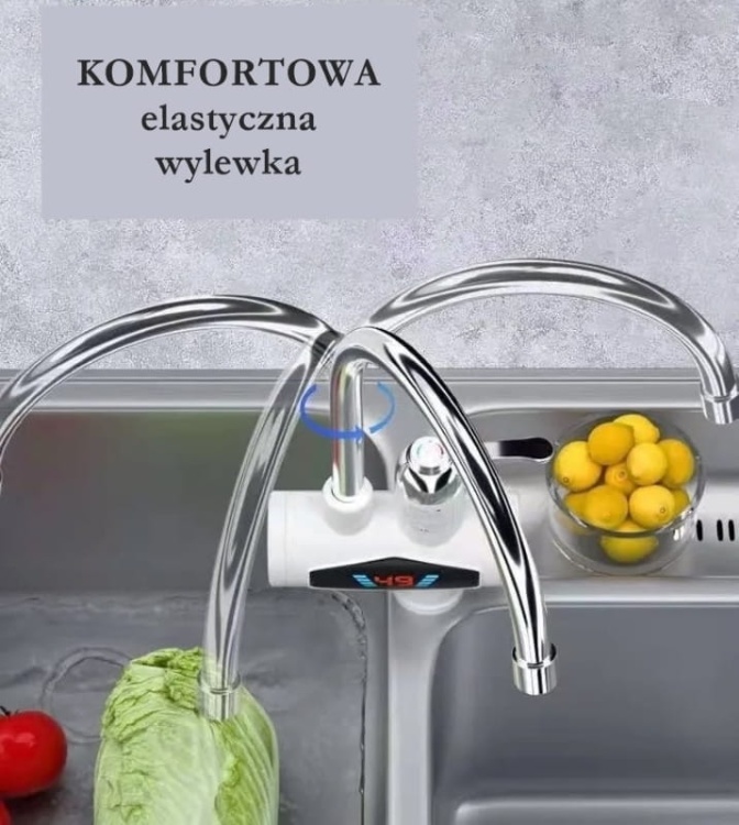 Elastyczna wylewka podgrzewacza wody