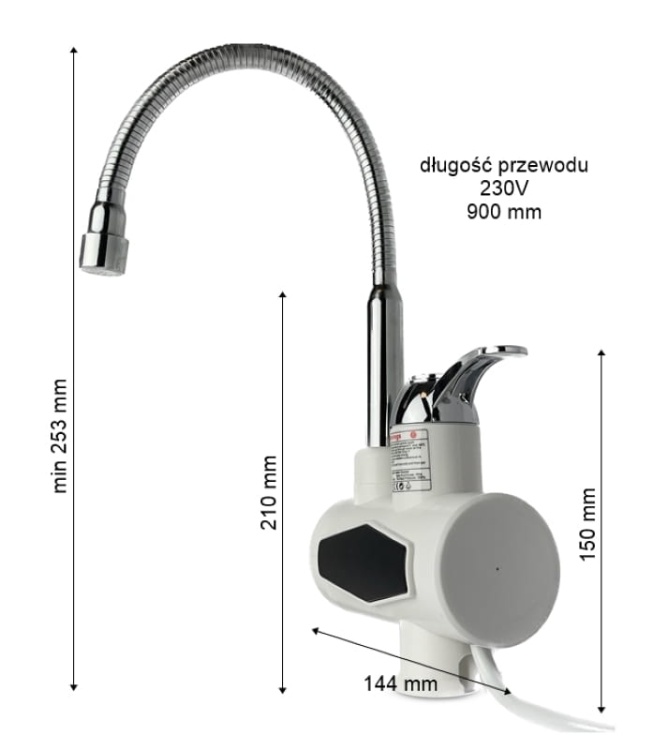 Podgrzewacz techniczny rysunek