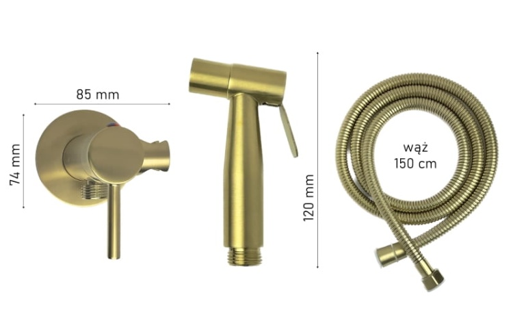 Rysunek UNO Gold bidet podtynkowy