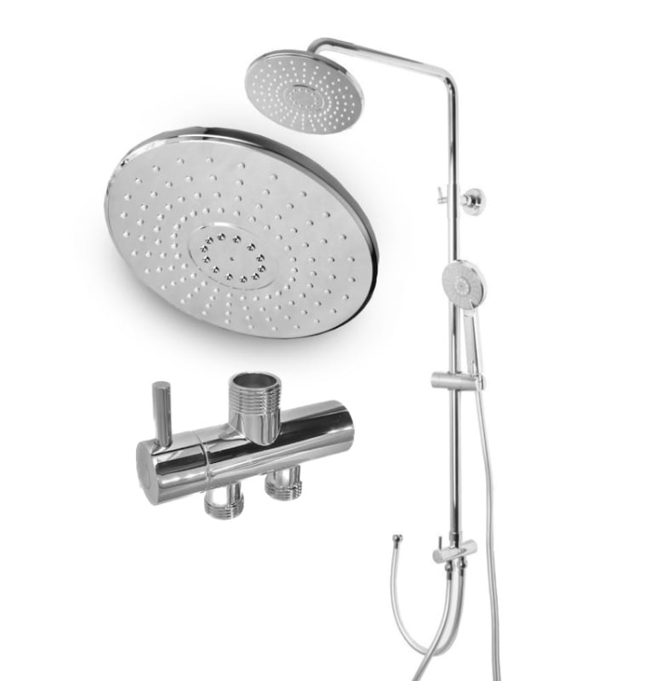 UNO zestaw natryskowy prysznicowy z deszczownicą CHROM