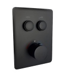 EXEO 2 BLACK termostatyczna dwudrożna bateria podtynkowa