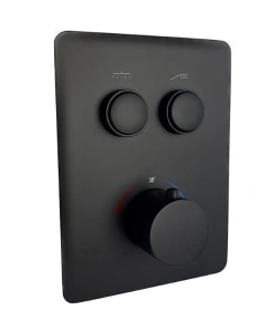 EXEO 2 BLACK termostatyczna dwudrożna bateria podtynkowa