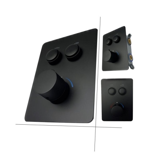 Czarna termostatyczna bateria podtynkowa EXEO 2