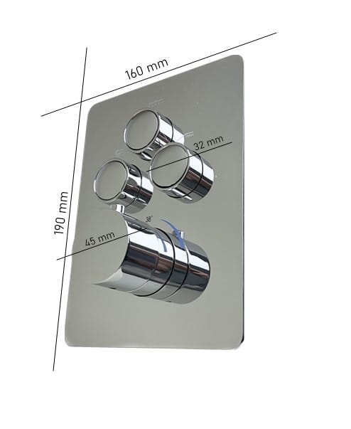 Rysunek EXEO 3 chrom wymiary