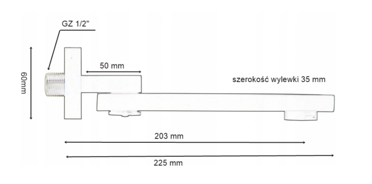 Rysunek techniczny EXEO 3 termostatyczna bateria podtynkowa