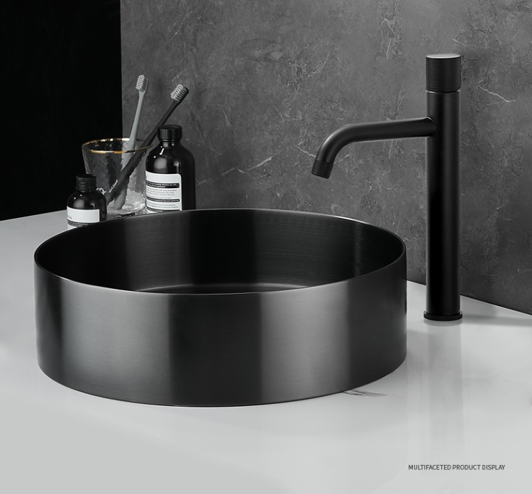 Umywalka ROUND 40 w czarnym wykończeniu PVD