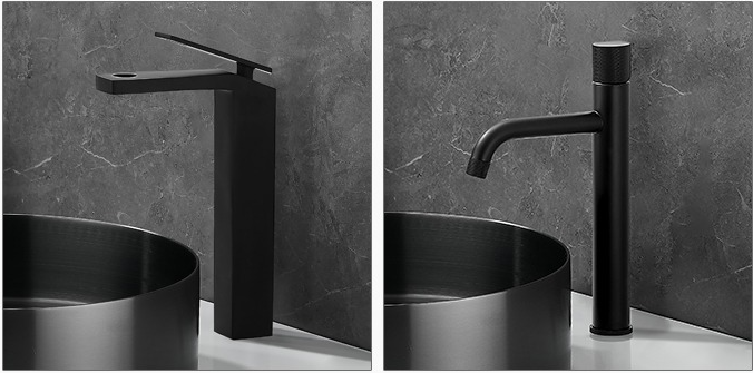 Nablatowa umywalka okrągła ROUND 40 BLACK PVD