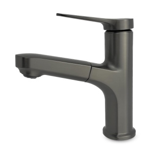 ZEN bateria umywalkowa z wyciąganą wylewką Gun Metal PVD