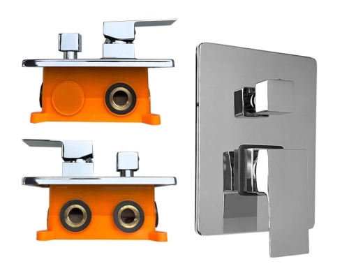 Podtynkowa bateria natryskowa QATRO z deszczownicą 20 cm chrom