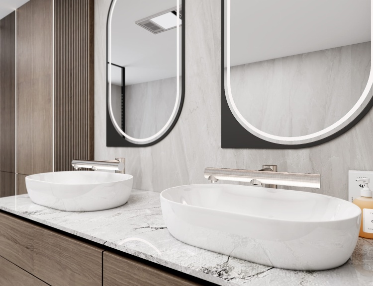 Bateria bezdotykowa umywalkowa Power 3w1 dozownik suszarka chrom