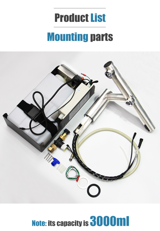 Bateria bezdotykowa umywalkowa Power 3w1 dozownik suszarka inox