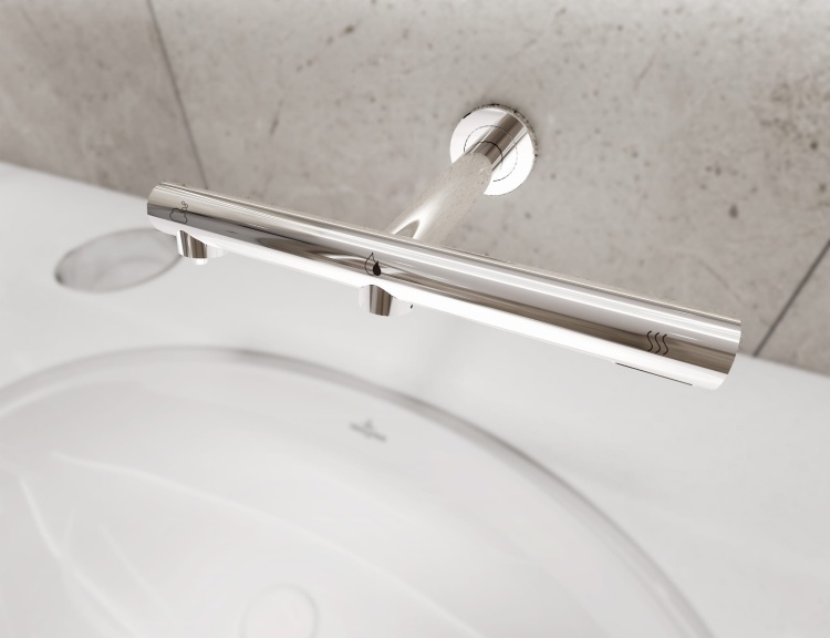 Bateria umywalkowa Power 3w1 podtynkowa z suszarką i dozownikiem inox