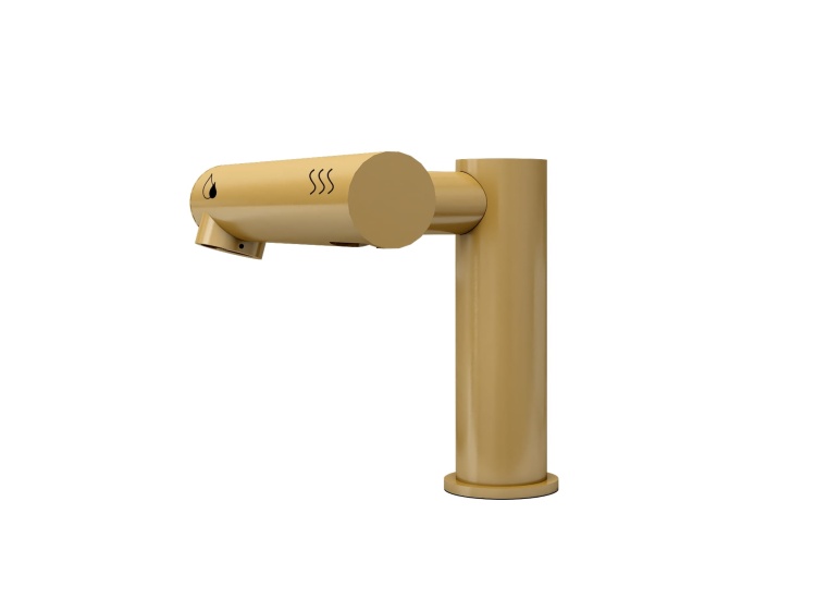 Power 2w1 złota bezdotykowa bateria umywalkowa z funkcją suszenia