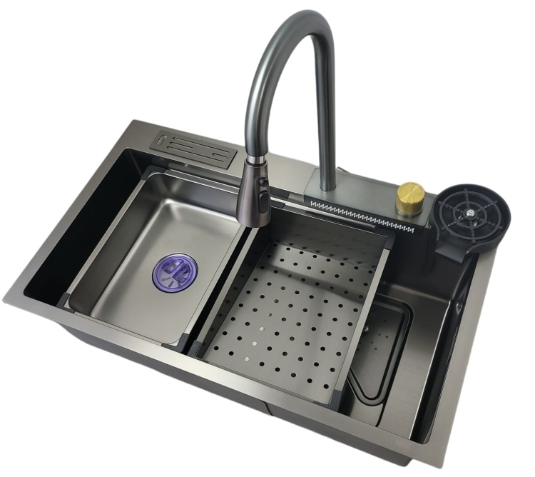 Zlewozmywak stalowy czarny MODO 7545BMN