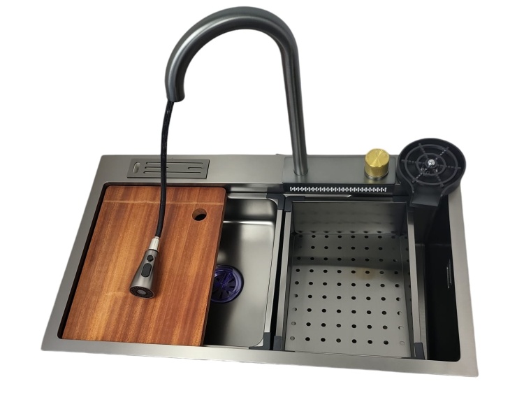 Czarny zlewozmywak MODO 7545BMN STELLMAN