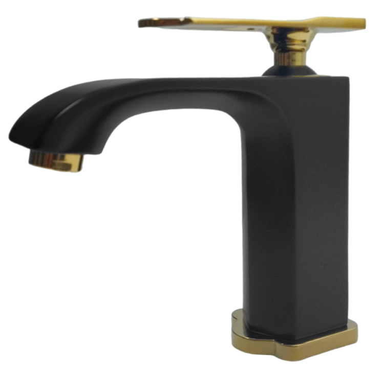 czarna bateria umywalkowa ROMA